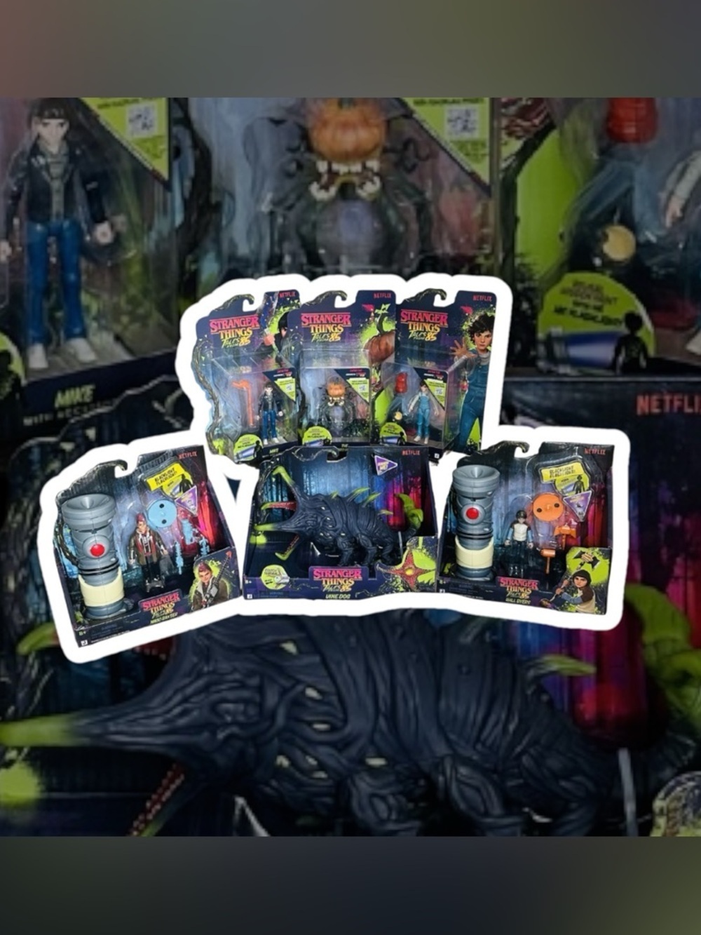 Stranger Things JazwaresNetflix Tales of 85 Toy Figure Set Collector Bundle RARE